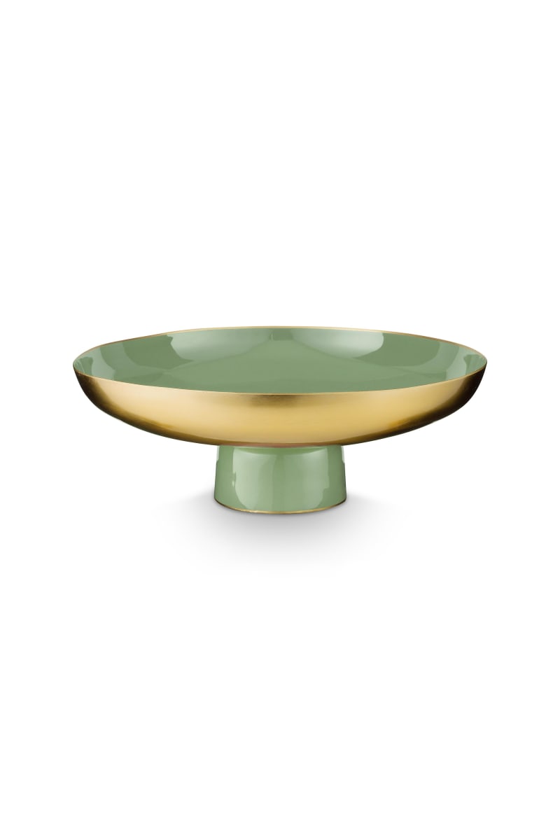 Produktbillede af Pip Studio Low Tray Metal Mid Green 35x12.5cm på tilbud i høj kvalitet