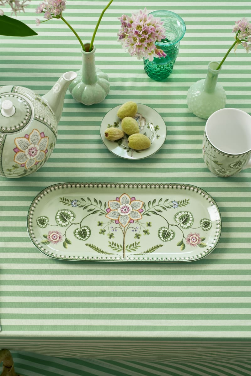Produktbillede af Pip Studio Cake Tray Lily&Lotus Light Green 33.3x15.5cm på tilbud i høj kvalitet