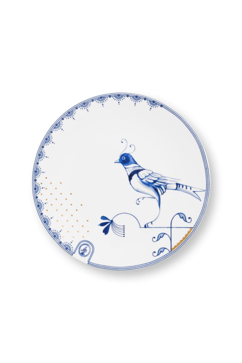 Produktbillede af Plate Pip&The Blue Bird White 18cm på tilbud i høj kvalitet