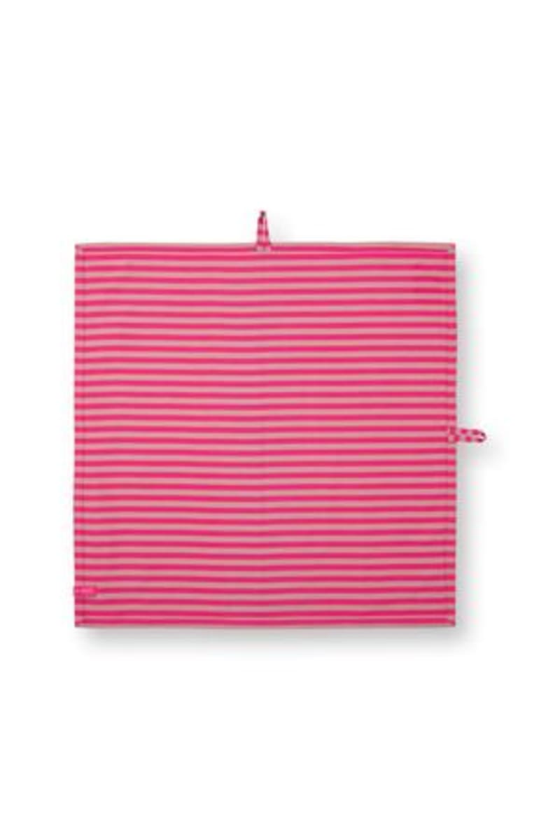 Produktbillede af Set/2 Tea Towels Stripes Pink 65x65cm på tilbud i høj kvalitet