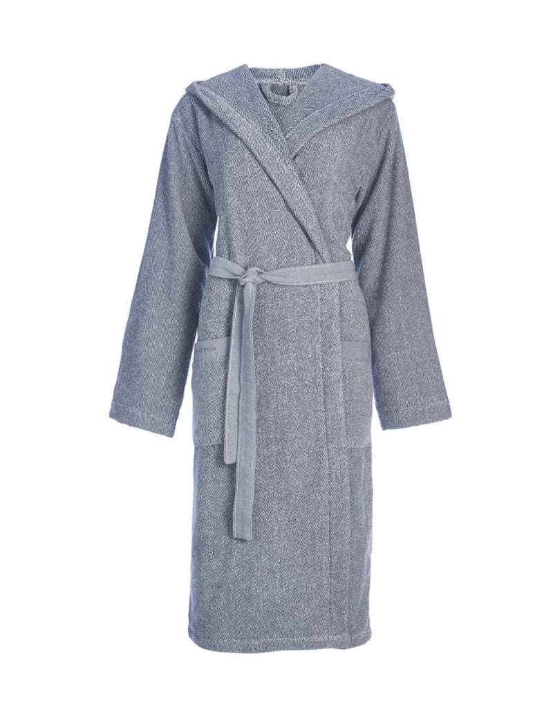 Produktbillede af Marc Ó Polo Melange Morgenkåbe nistret støvet blå L på tilbud i høj kvalitet