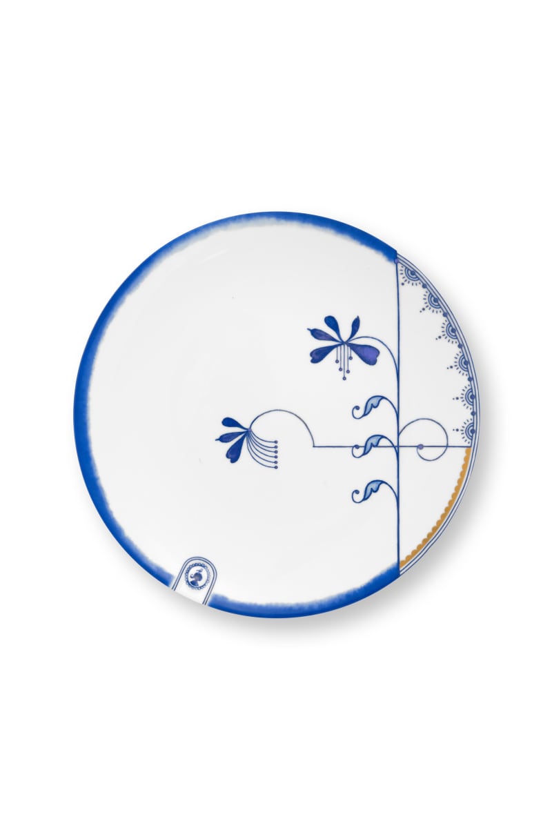 Produktbillede af Plate Pip&The Blue Bird White 20cm på tilbud i høj kvalitet