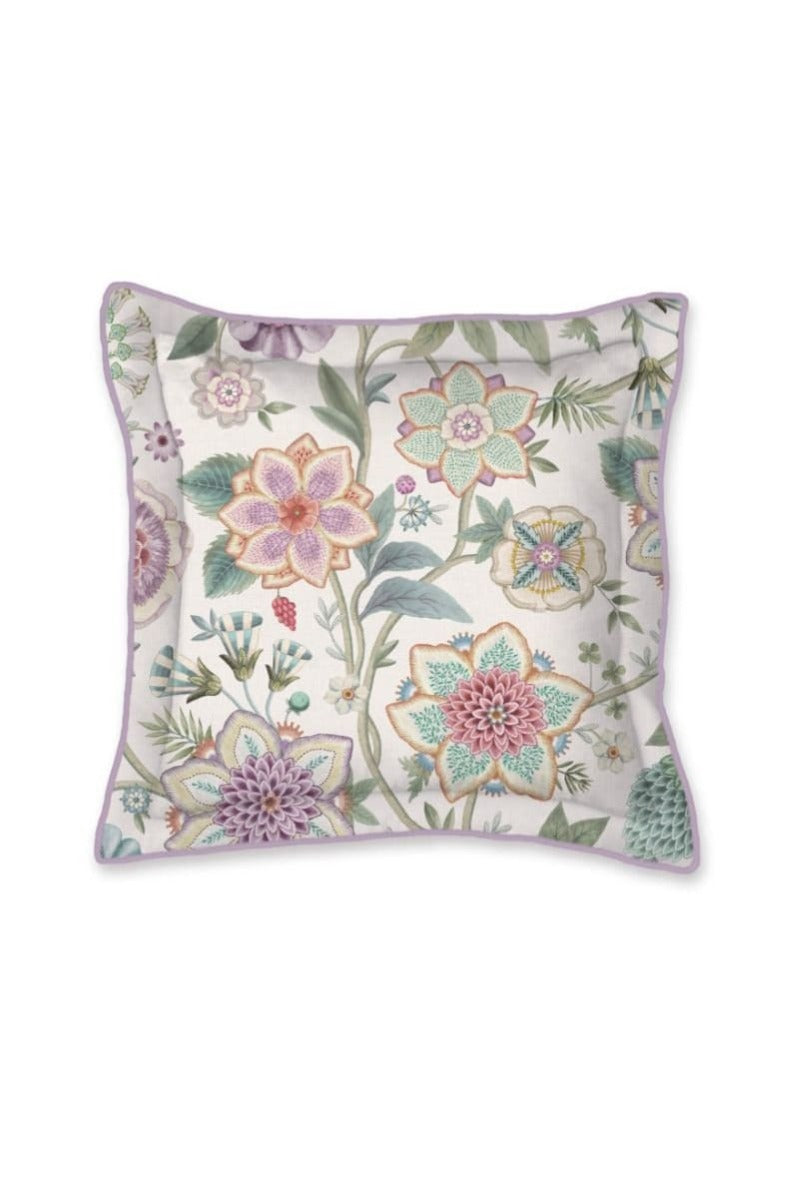 Produktbillede af PIP Viva Las Flores S.Cush White 45x45 på tilbud i høj kvalitet