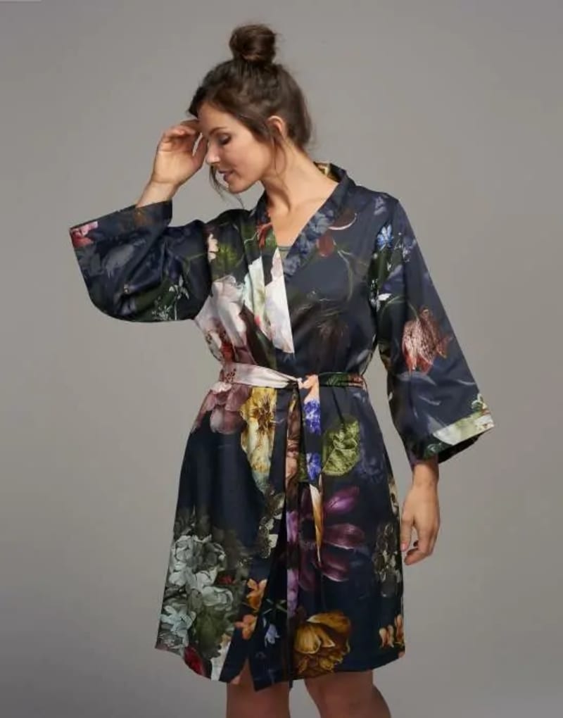 Produktbillede af Fleur nightblue kimono XL på tilbud i høj kvalitet