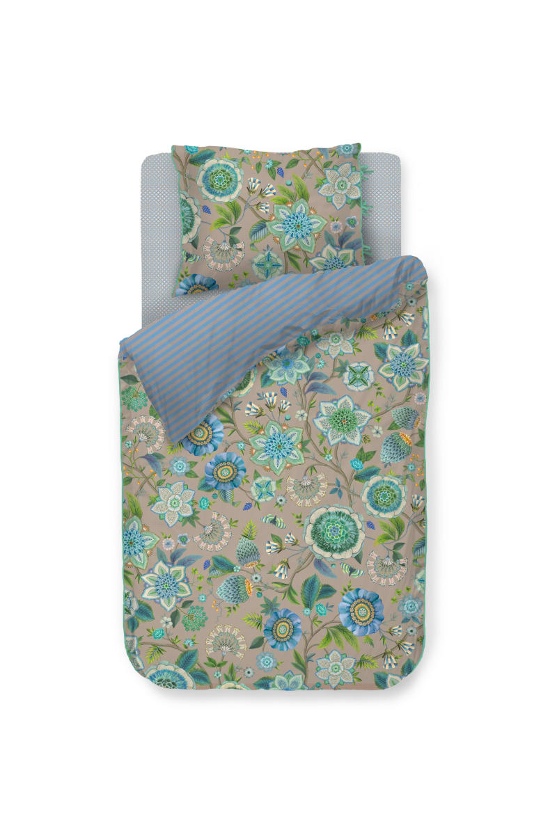 Produktbillede af PIP Studio Viva La Vida Blue 140x220/60x63 cm på tilbud i høj kvalitet