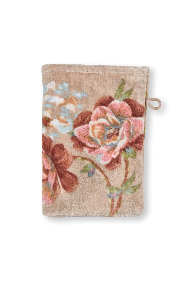 Produktbillede af Pip Studio Secret Garden Khaki 16x22 vaskehandsk. på tilbud i høj kvalitet