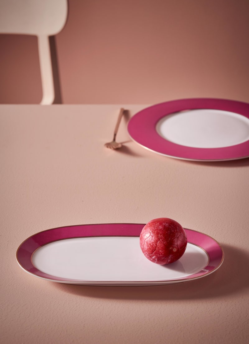 Produktbillede af Tray Rectangular Pip Chique Gold-Pink 28x16x2cm på tilbud i høj kvalitet