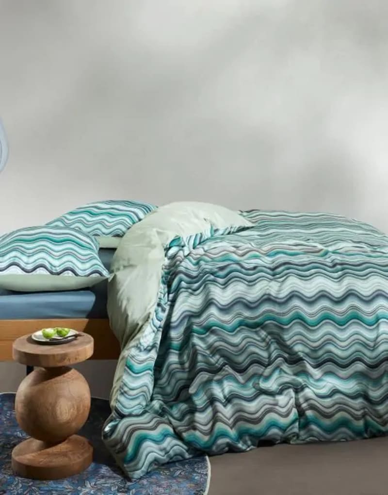 Produktbillede af Essenza Sol Duvet cover Comforting green 140x220 på tilbud i høj kvalitet