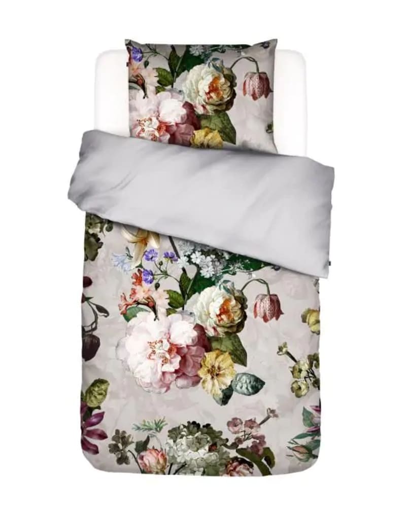 Produktbillede af Essenza Fleur Duvet Cover Grey 140x200-60x63 på tilbud i høj kvalitet