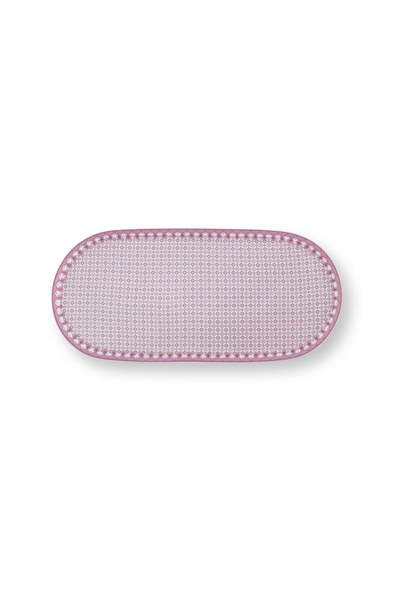 Produktbillede af Plate Sugar & Creamer Lily&Lotus Tiles Lilac 25x12cm på tilbud i høj kvalitet