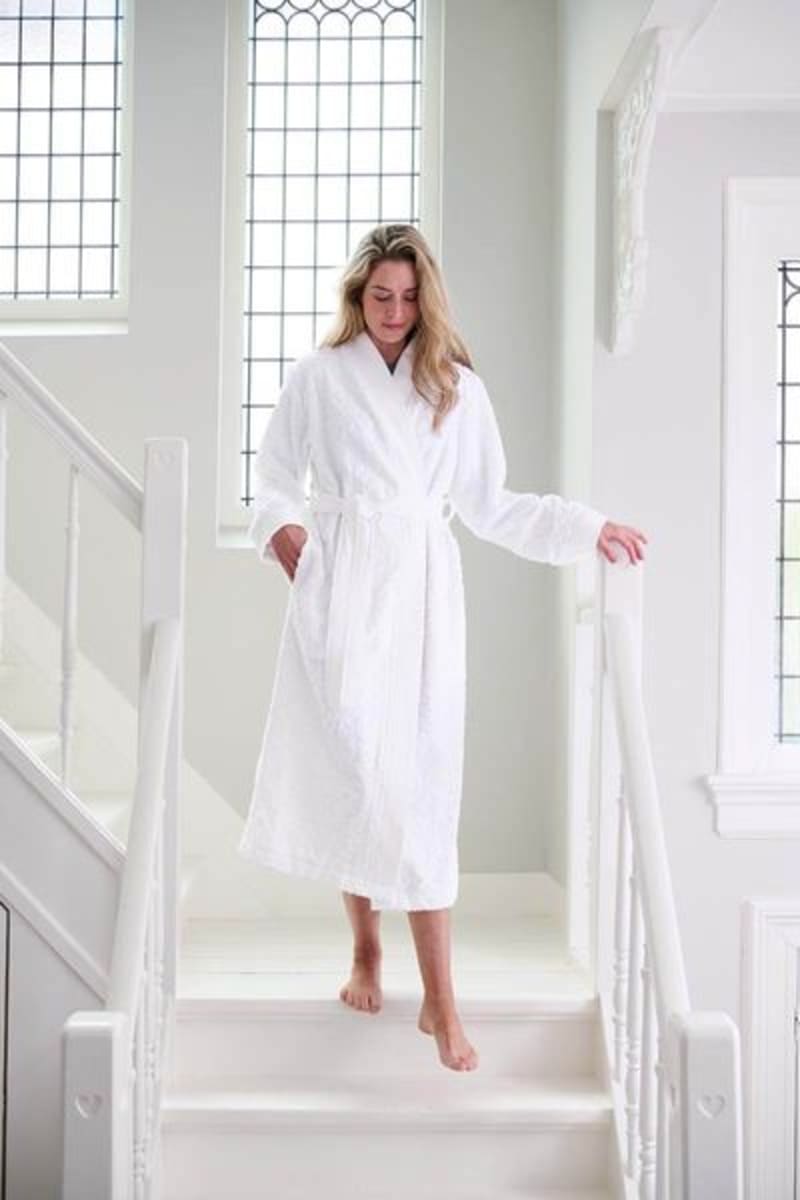 Produktbillede af PIP Studio Mosaic de Pip Bathrobe Whi XXL på tilbud i høj kvalitet
