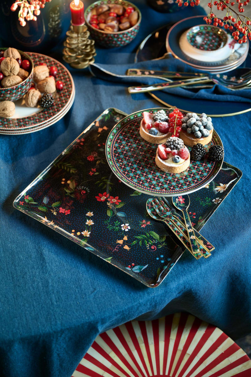 Produktbillede af Tray Fancy Small Blue 26x30cm på tilbud i høj kvalitet