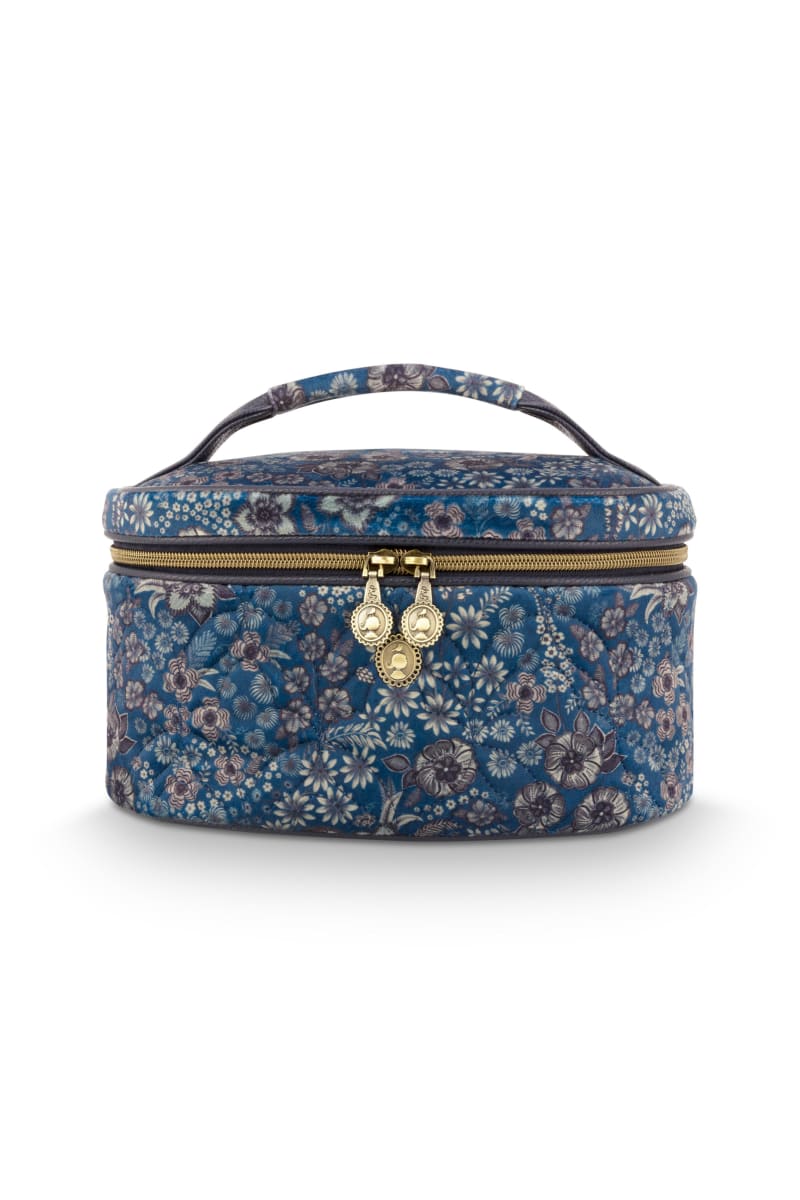 Produktbillede af Cleo Beauty Case Quilted Daisy Dreams Blue 26x16x16cm på tilbud i høj kvalitet