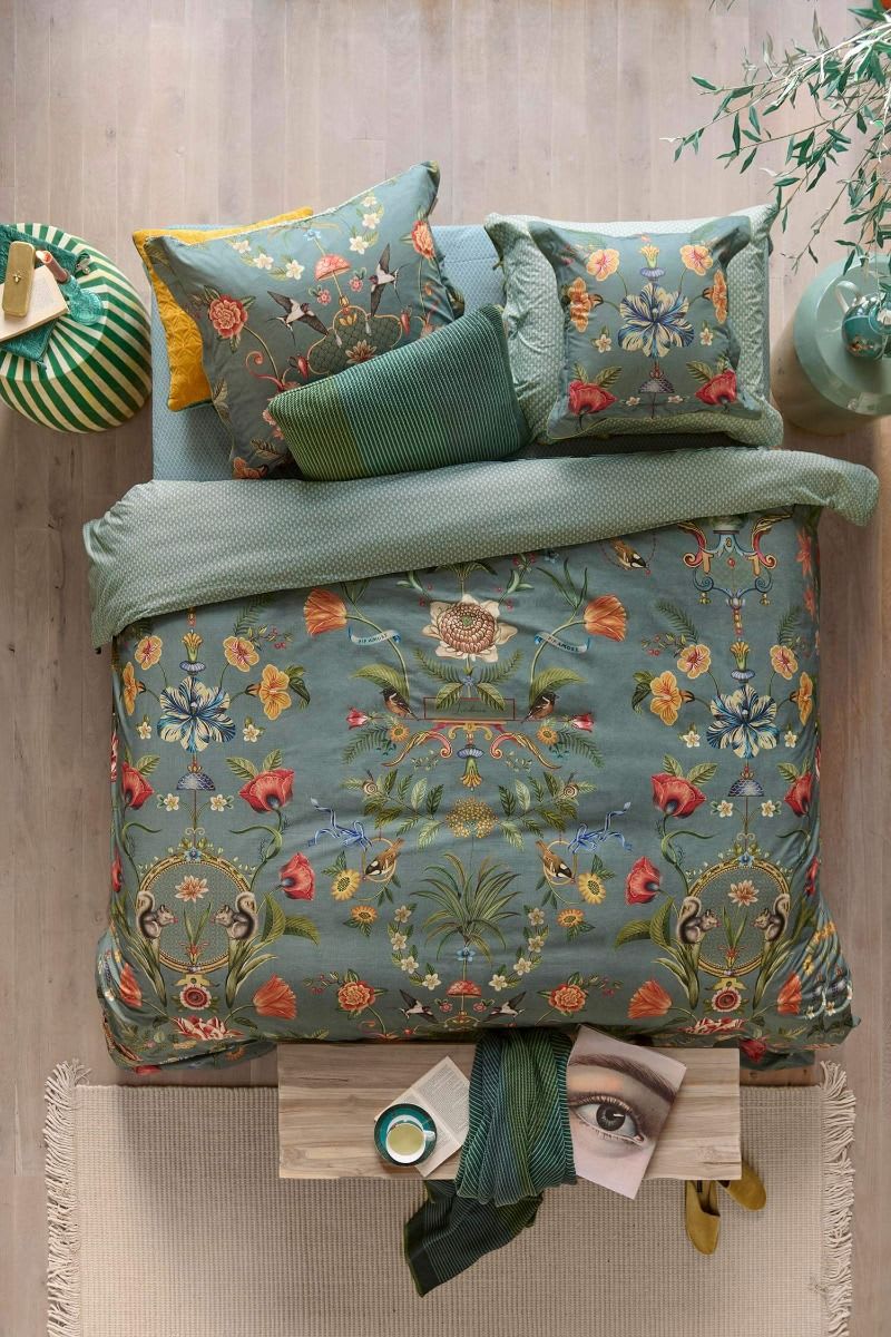 Produktbillede af PIP Botanico Verde Blue 140x220 på tilbud i høj kvalitet