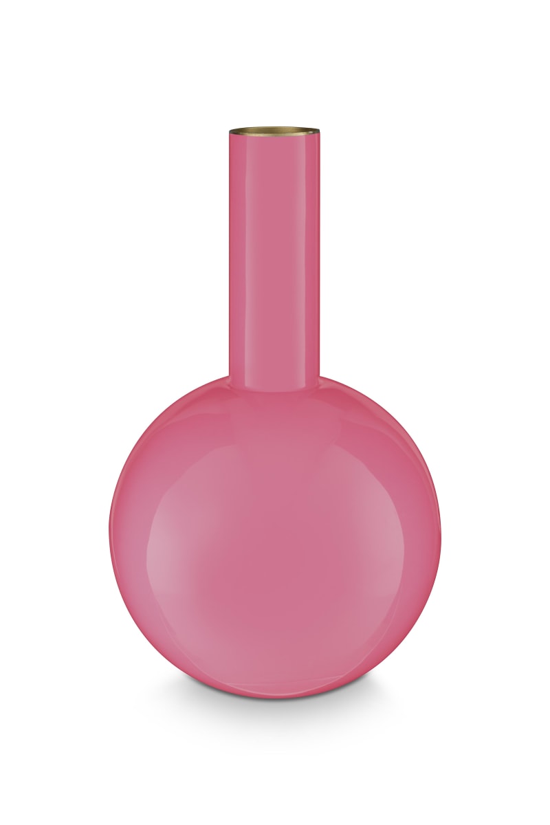 Produktbillede af Pip Studio Vase Metal Medium Pink 19x33cm på tilbud i høj kvalitet