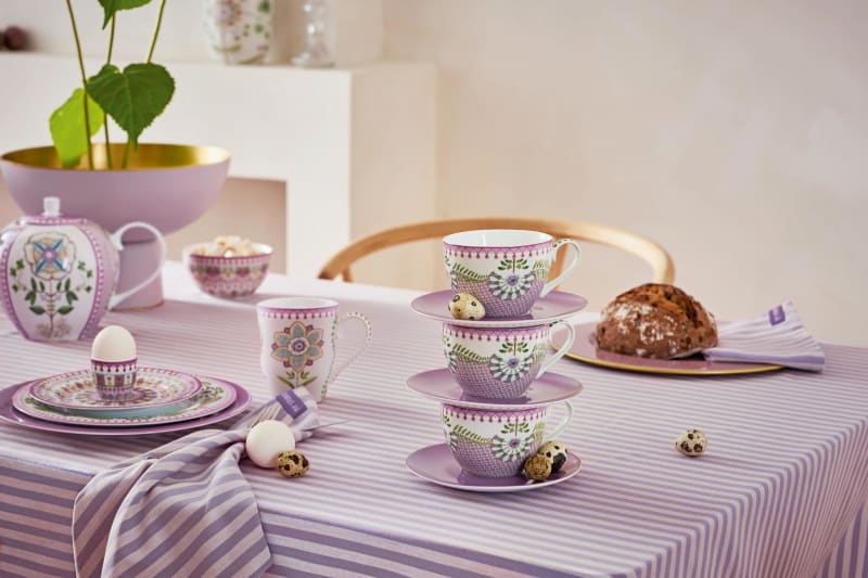 Produktbillede af Set/2 Cups and Saucers Lily&Lotus 280ml på tilbud i høj kvalitet