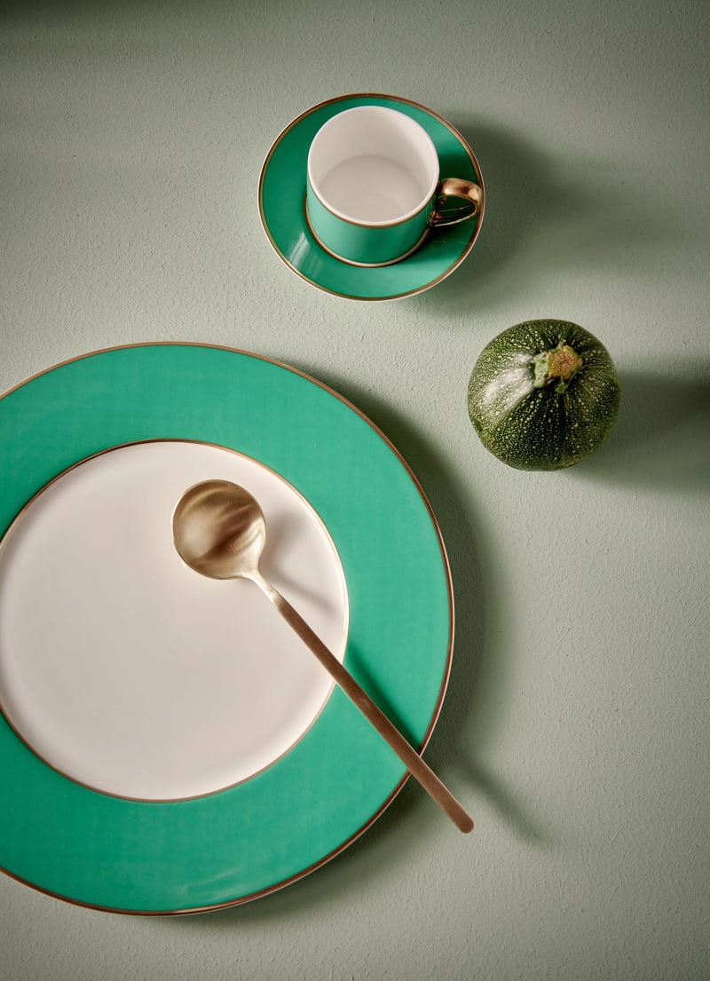 Produktbillede af Plate Pip Chique Gold-Green 23cm på tilbud i høj kvalitet