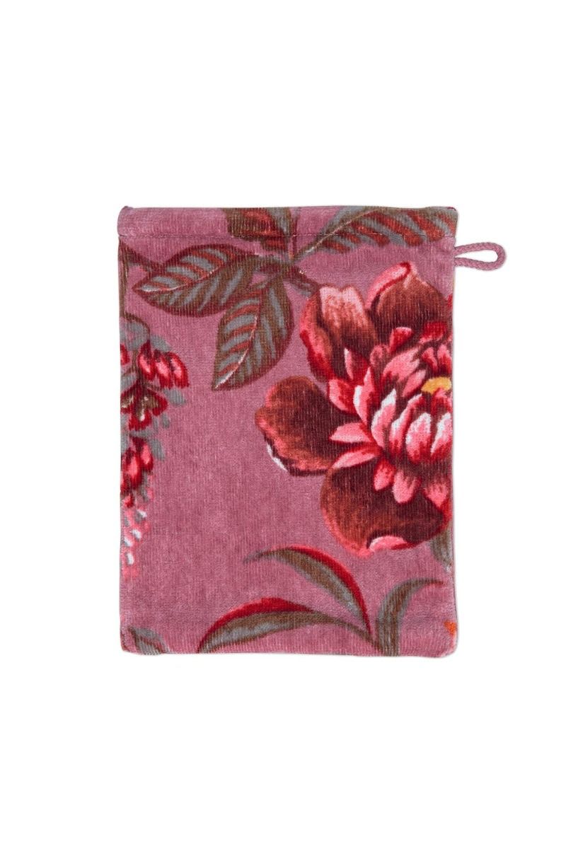 Produktbillede af PIP Studio Vaskehandske Secret Garden Mauve 16x22 på tilbud i høj kvalitet