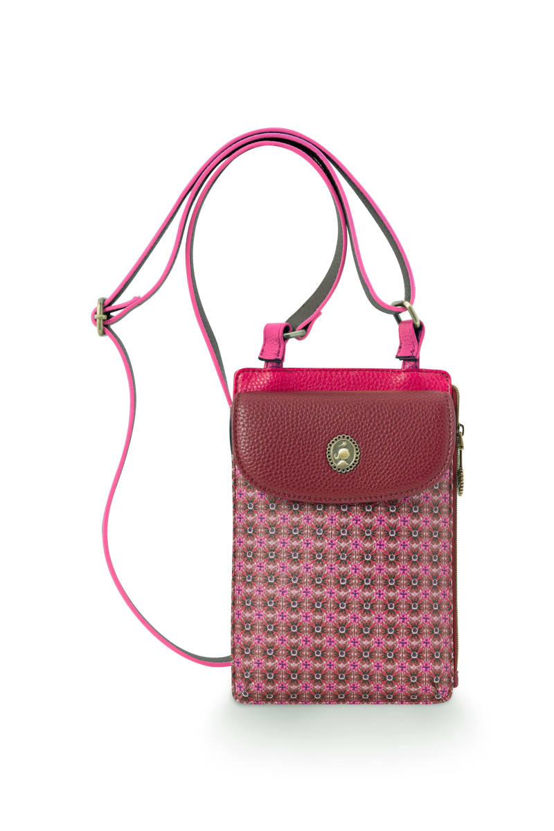 Produktbillede af Pippa Phone Bag Clover Pink 13.5x3x20cm på tilbud i høj kvalitet