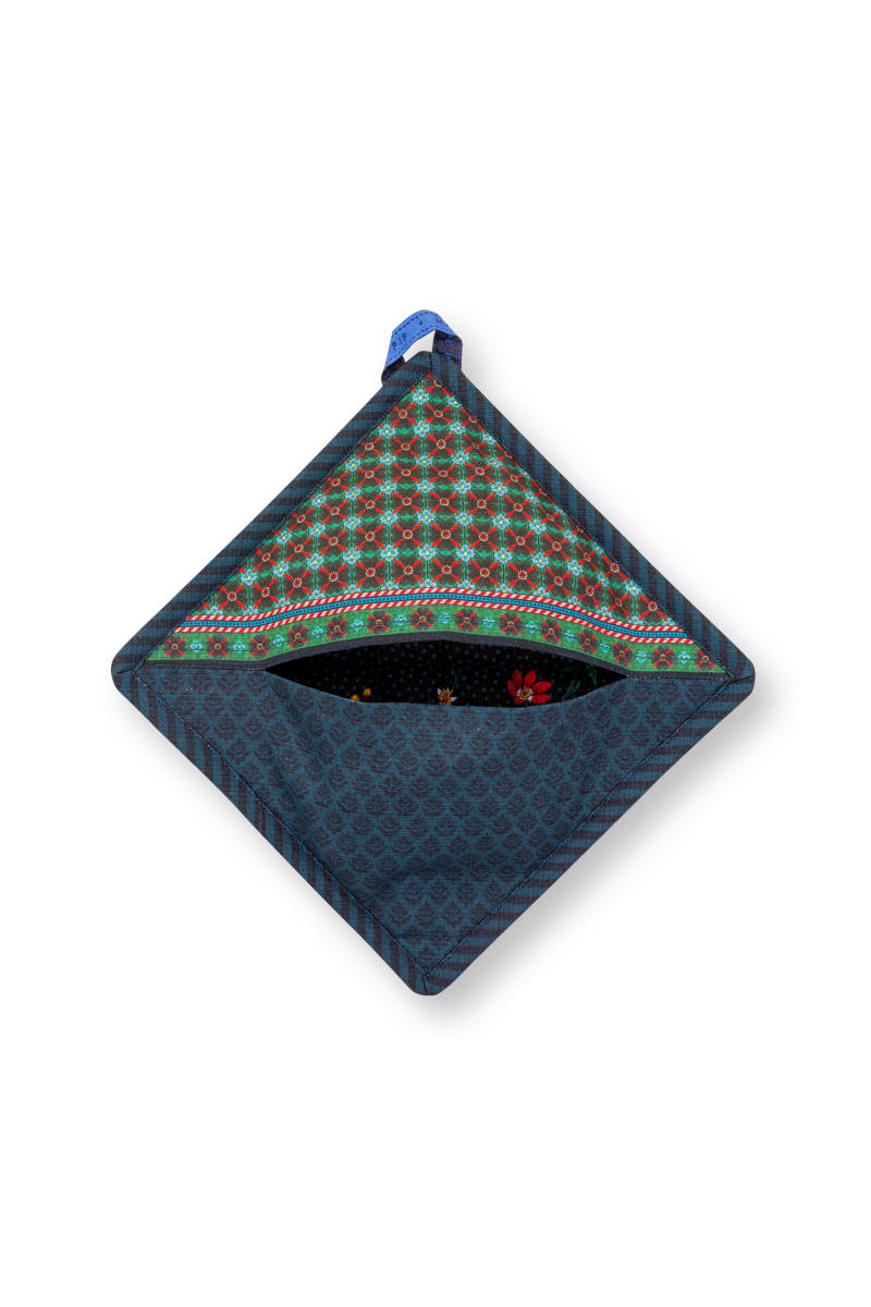 Produktbillede af Pot Holder Square Berry Blues 22x22cm på tilbud i høj kvalitet