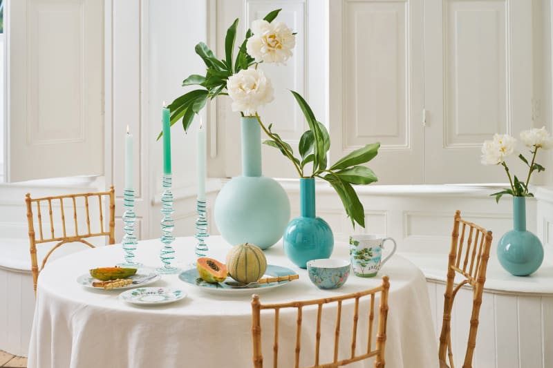Produktbillede af Pip Studio Vase Metal Large Matt Light Blue 24.5x42cm på tilbud i høj kvalitet
