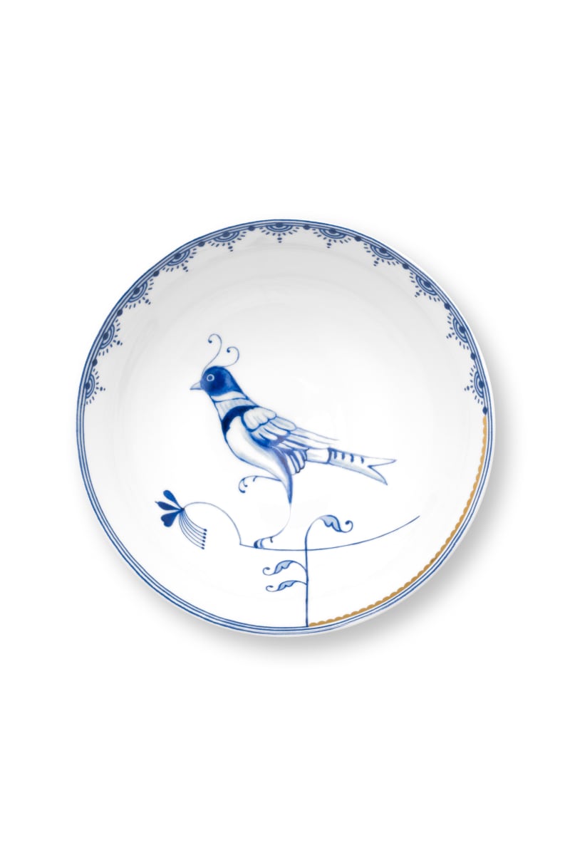 Produktbillede af Bowl Pip&The Blue Bird White 15cm på tilbud i høj kvalitet