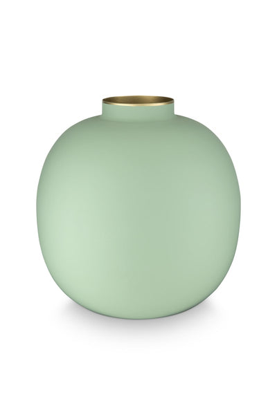 Pip Studio Vase Metal Matt Bright Green 23cm