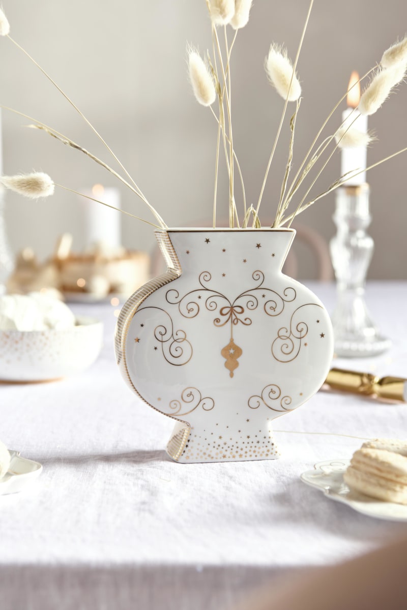 Produktbillede af Flat Vase Royal Winter White 16.5cm på tilbud i høj kvalitet