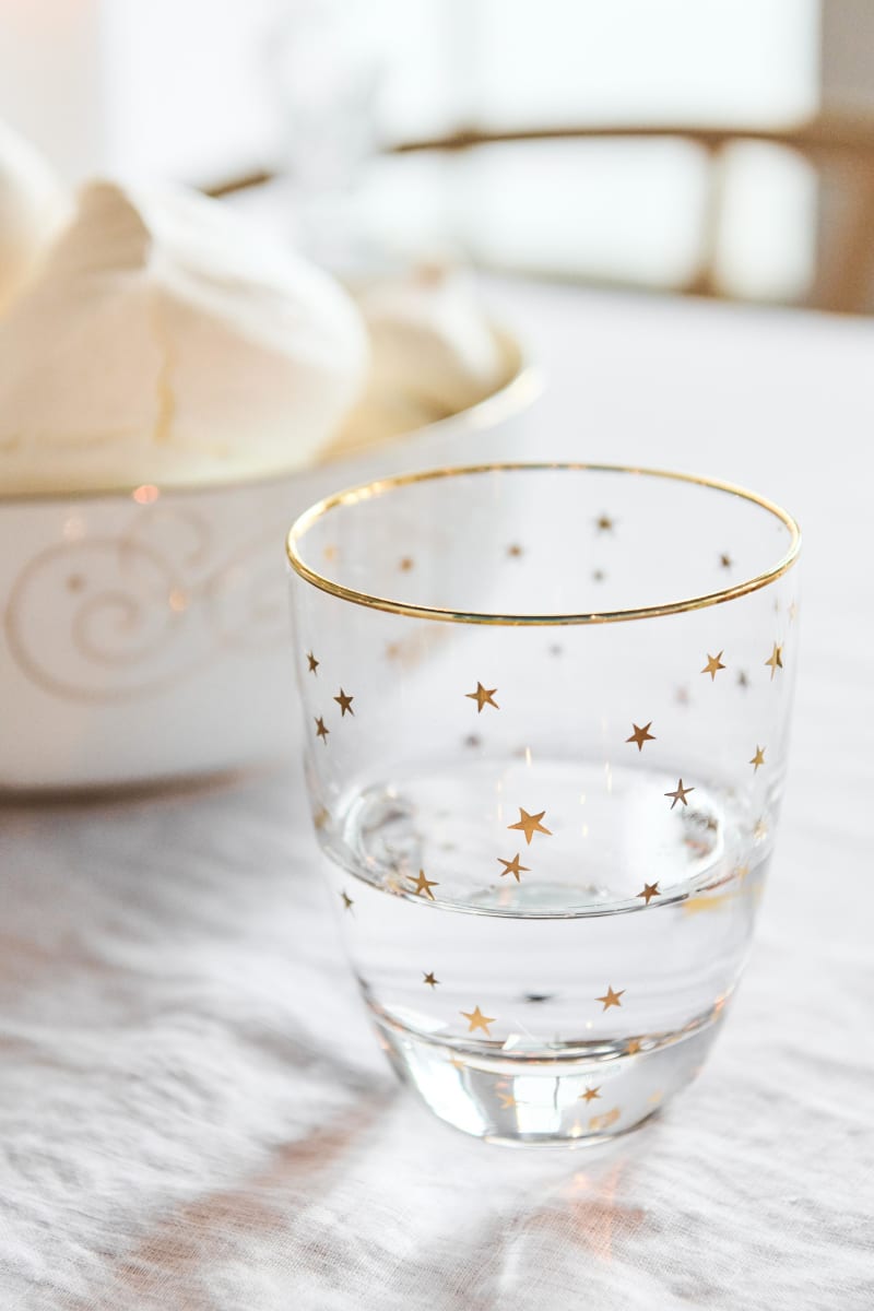 Produktbillede af Water Glass Stars Gold 360ml på tilbud i høj kvalitet