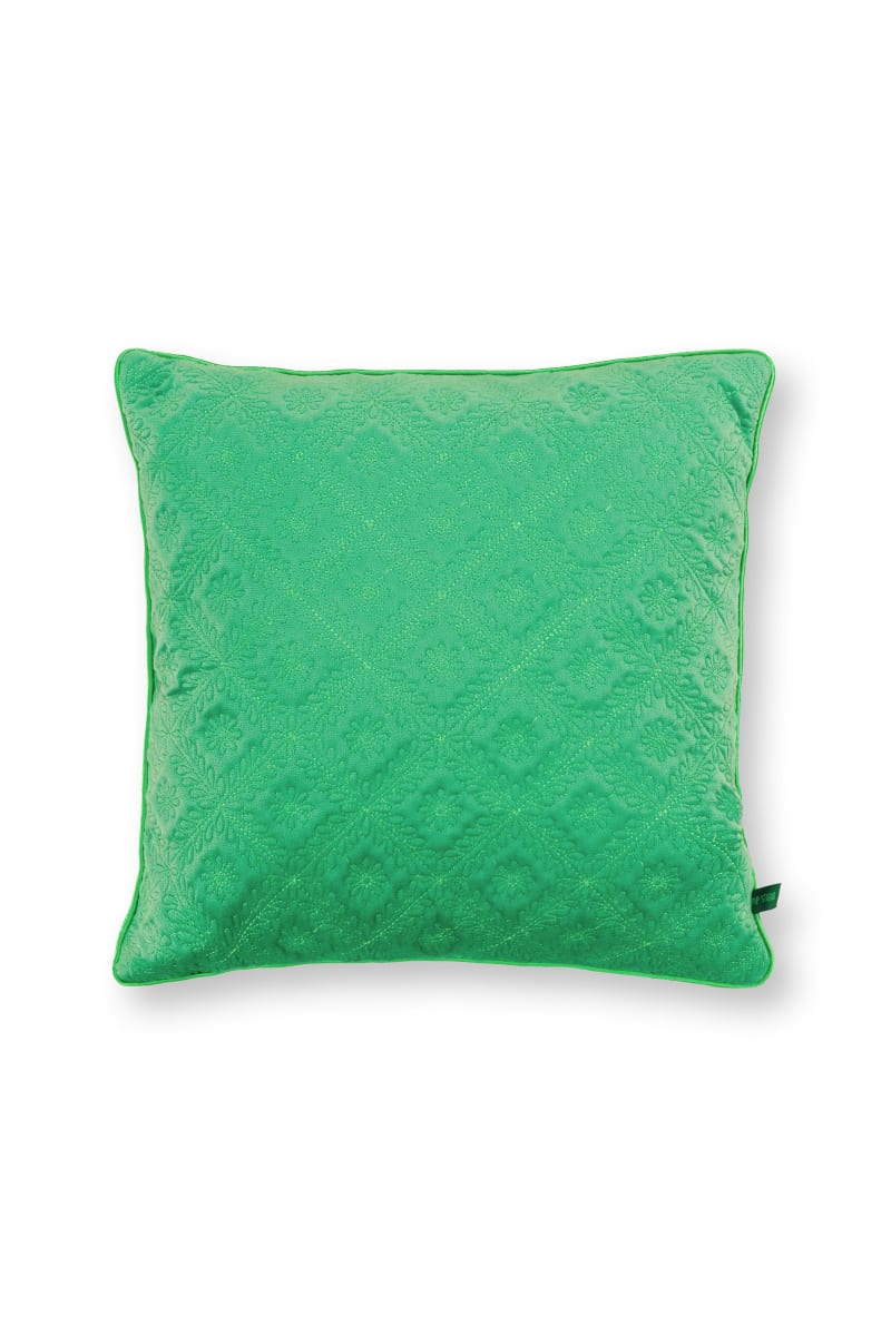 Produktbillede af Cushion Quilted Daisy Green 50x50cm på tilbud i høj kvalitet