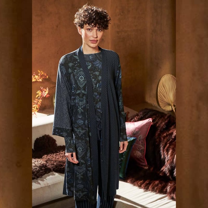 Produktbillede af M Naomi Kimono Colour Block Dark Blue på tilbud i høj kvalitet