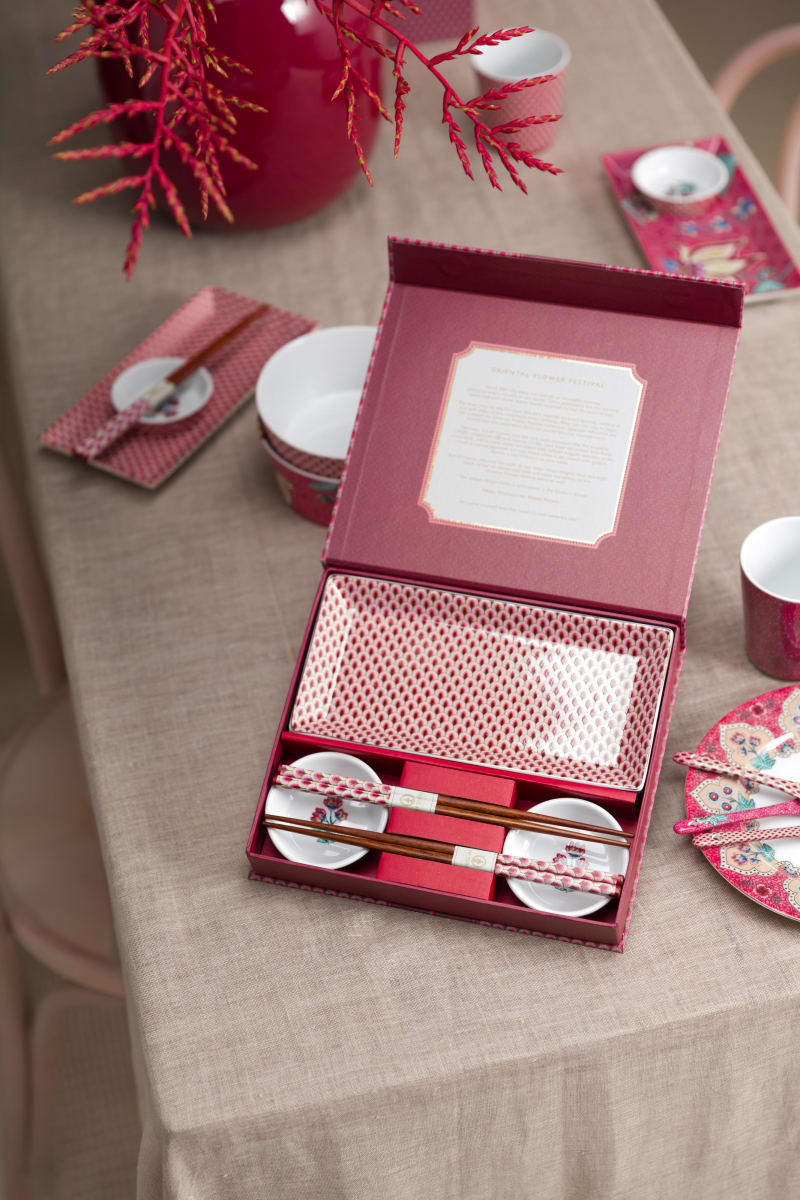 Produktbillede af Giftset Square Oriental Flower Festival Dark Pink på tilbud i høj kvalitet