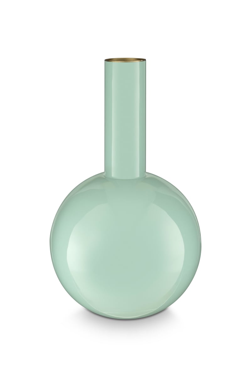 Produktbillede af Pip Studio Vase Metal Medium Blue 19x33cm på tilbud i høj kvalitet