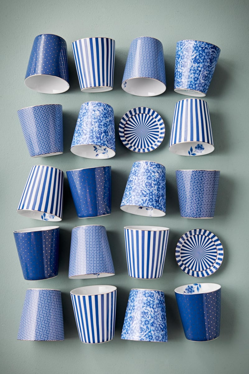 Produktbillede af Mug Small without Ear Royal Tiles Blue 230ml på tilbud i høj kvalitet