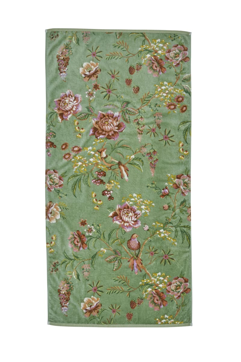 Produktbillede af PIP Studio Håndklæde Secret Garden Green 70x140 på tilbud i høj kvalitet