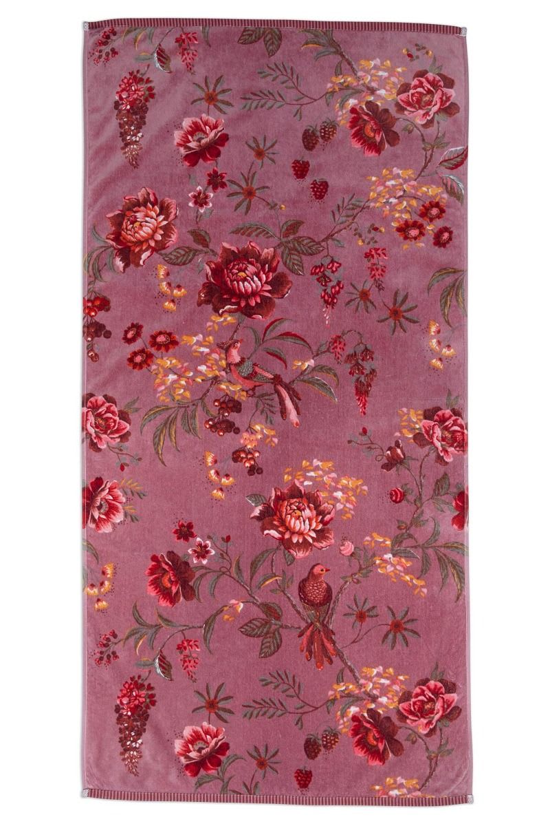 Produktbillede af PIP Studio Håndklæde Secret Garden Mauve 70x140 på tilbud i høj kvalitet