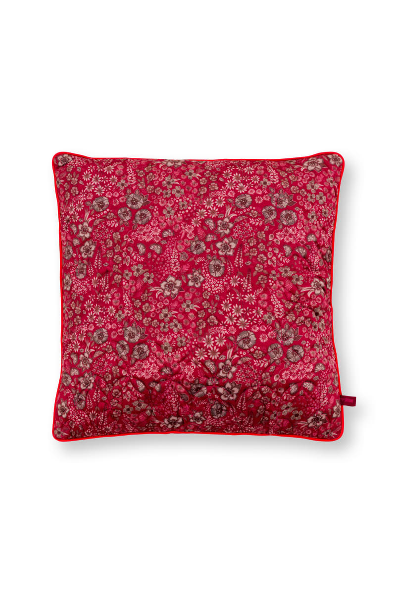 Produktbillede af Cushion Quilted Daisy Dreams Red 50x50cm på tilbud i høj kvalitet