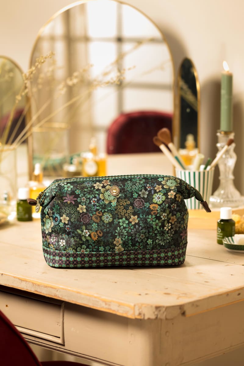Produktbillede af Cooper Cosmetic Purse Large Tutti i Fiori Green 26x18x12cm på tilbud i høj kvalitet
