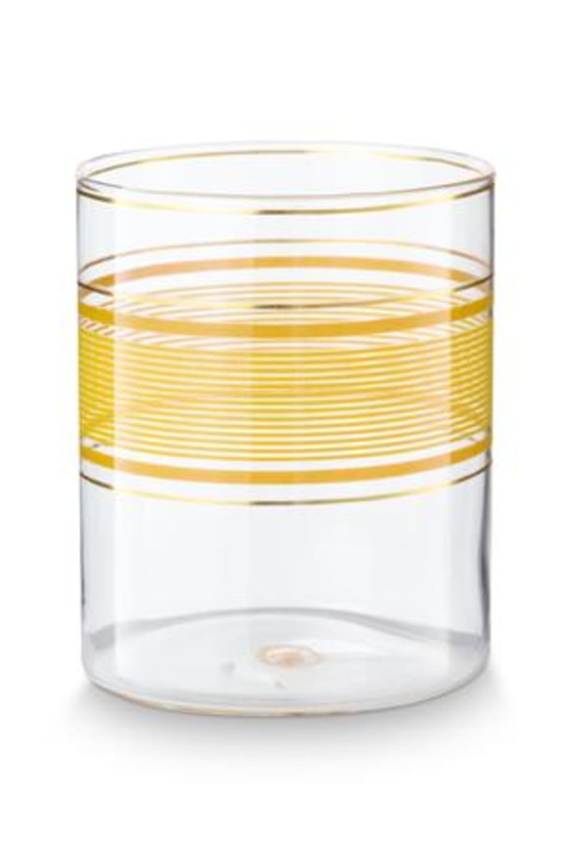 Produktbillede af Water Glass Pip Chique Yellow 250ml på tilbud i høj kvalitet