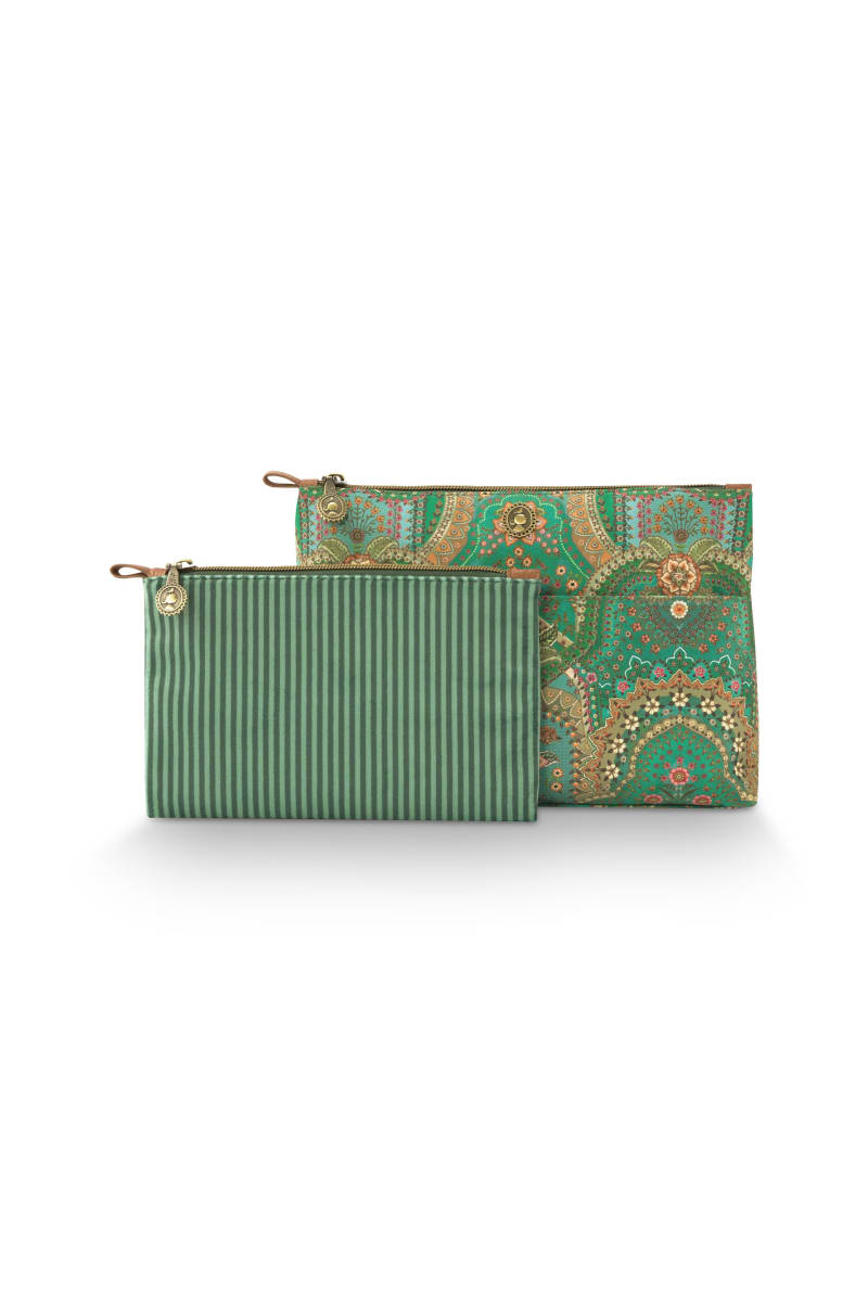 Produktbillede af Caryn Cosmetic Bags Combi Jabali Green 26x7.5x18cm/22x1x13cm på tilbud i høj kvalitet