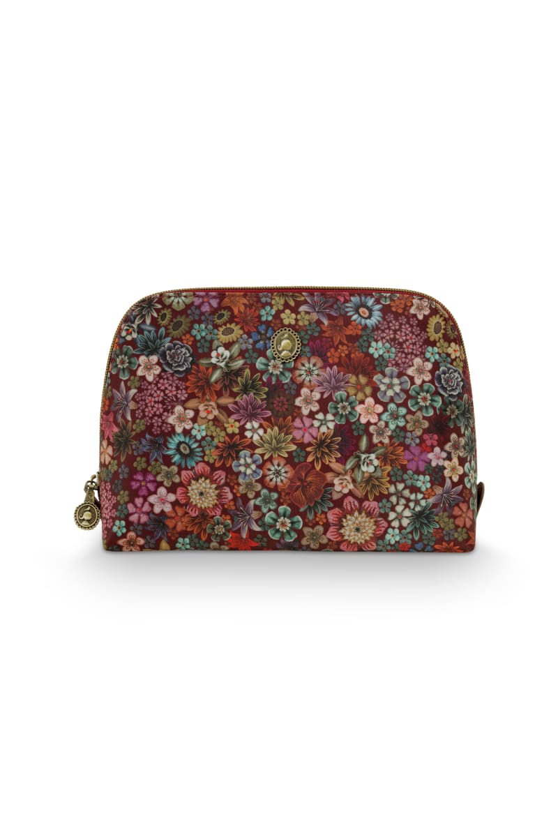 Produktbillede af Coby Cosmetic Bag Triangle Medium Tutti i Fiori Pink 24/17x16.5x8cm på tilbud i høj kvalitet