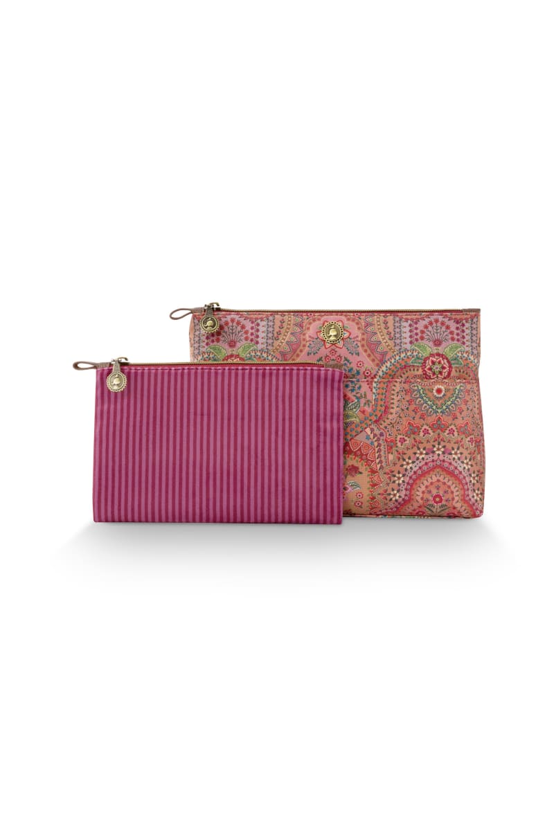 Produktbillede af Caryn Cosmetic Bags Combi Jabali Red 26x7.5x18cm/22x1x13cm på tilbud i høj kvalitet