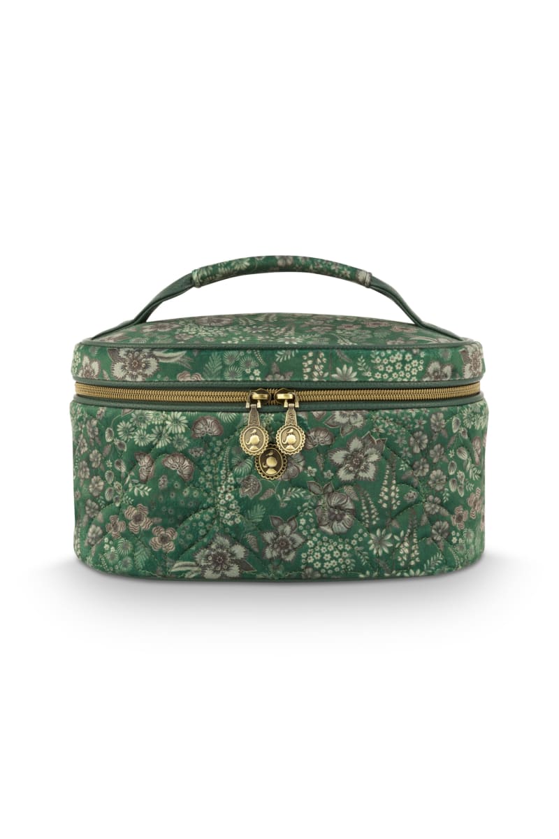 Produktbillede af Cleo Beauty Case Quilted Daisy Dreams Green 26x16x16cm på tilbud i høj kvalitet