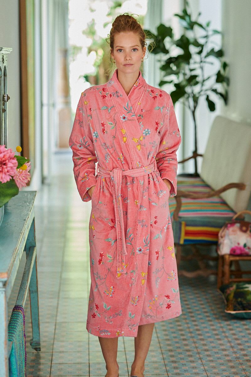 Pip Studio Badekåbe Les Fleurs Pink L