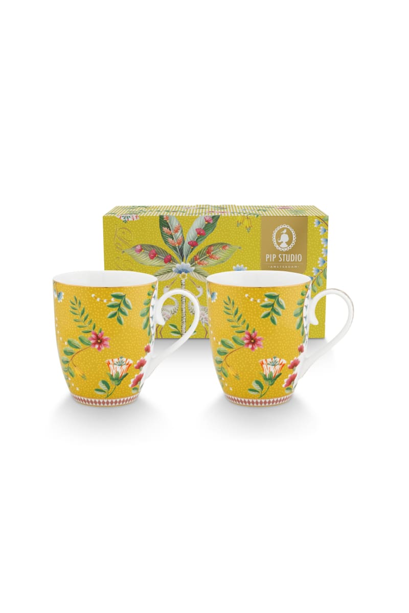 Produktbillede af Set/2 Mugs Large La Majorelle Yellow 350ml på tilbud i høj kvalitet