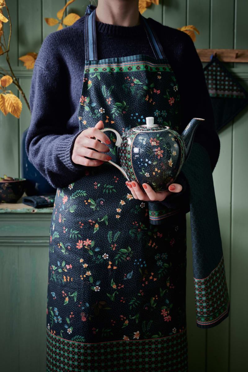 Produktbillede af Apron Berry Blues Blue 85x88cm på tilbud i høj kvalitet