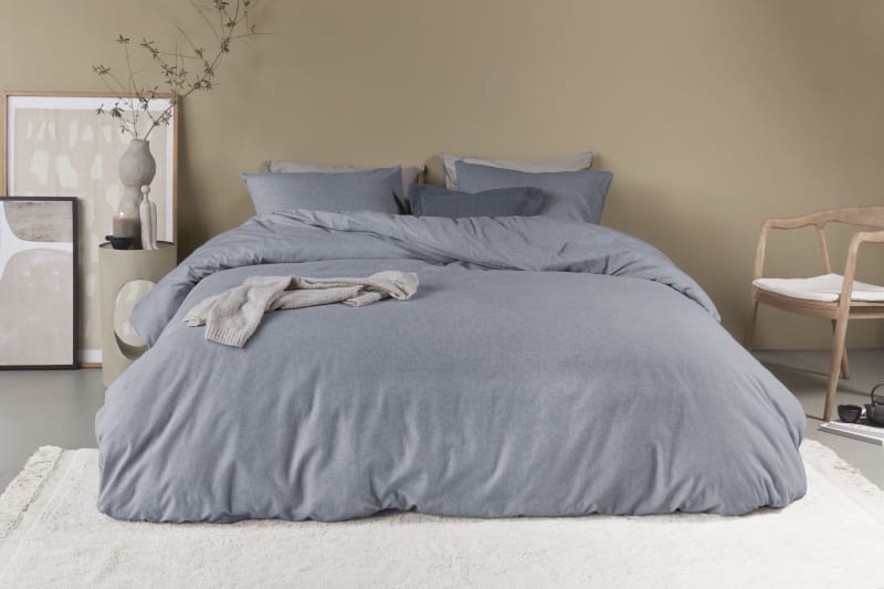 Produktbillede af Bedding house Flonel Frost Blå Grå 140x200 på tilbud i høj kvalitet