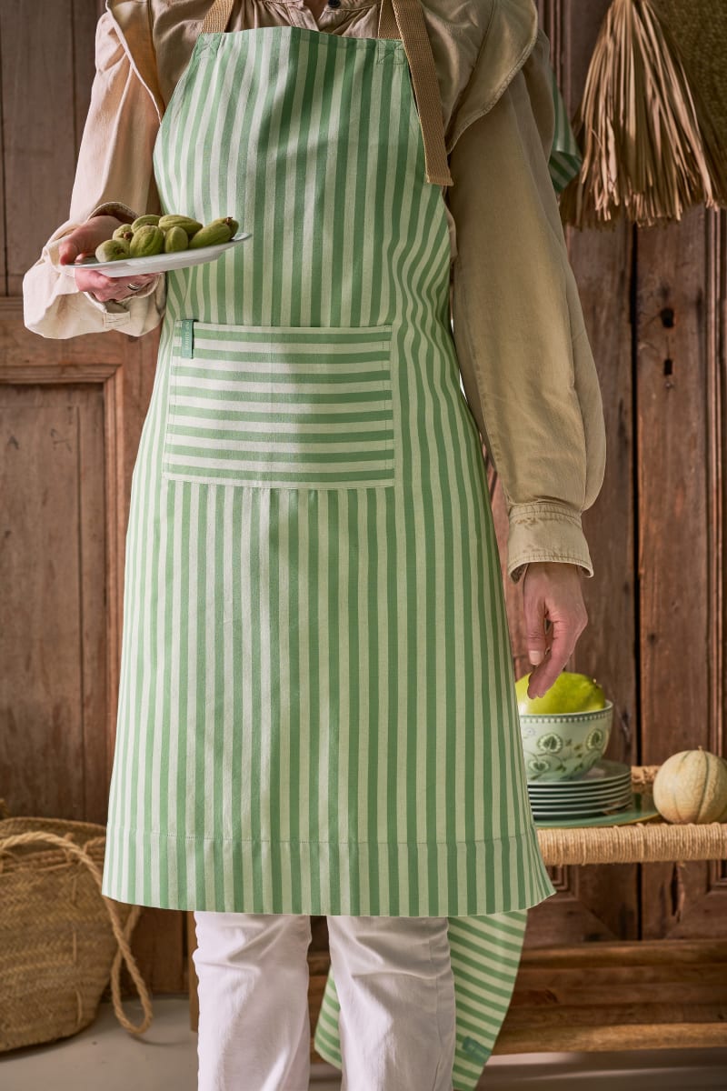Produktbillede af Apron Stripes Light Green 72x89.5cm på tilbud i høj kvalitet
