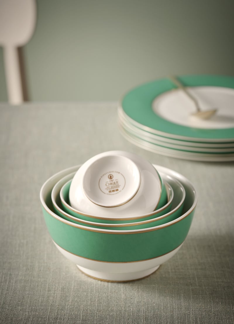 Produktbillede af Bowl Pip Chique Gold-Green 18cm på tilbud i høj kvalitet