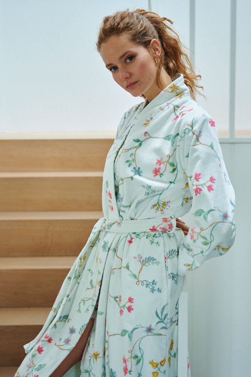 Produktbillede af Pip Studio Badekåbe Les Fleurs White S på tilbud i høj kvalitet